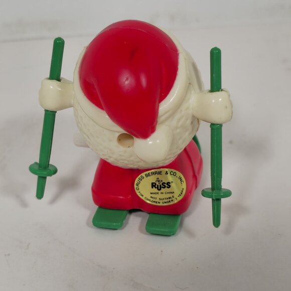 Wind-Up Skiing Santa Egg Toy By Russ Working Vintage Toy - Picture 3 of 5